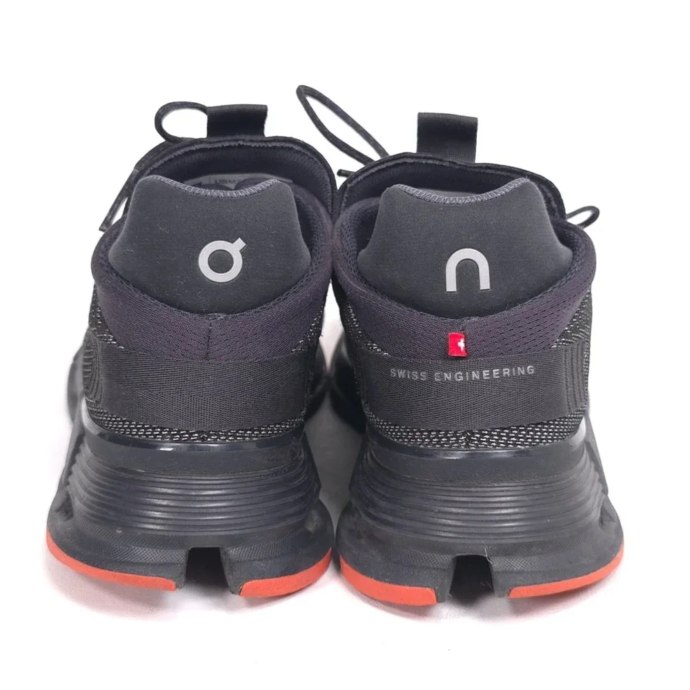 ON CLOUDNOVA Running Shoes Men's US 7.5 EU 40.5 Athletic Sneakers Black & Orange